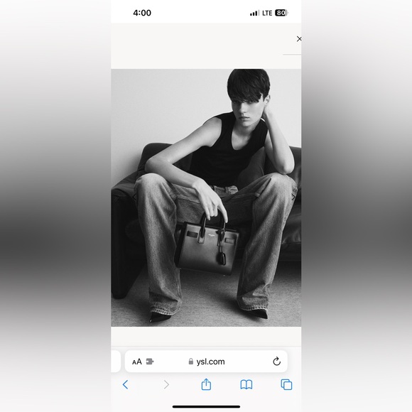 Saint Laurent Sac de Jour Nano in black smooth leather - Picture 12 of 14